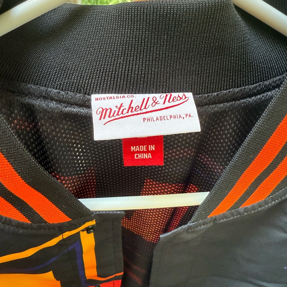 Mitchell & Ness Black and Orange Phoenix Suns Bomber Jacket - Picture 4 of 4